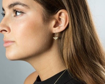 Geometric Earrings, Minimalist Southwestern Earrings, Southwest Jewelry, Two Tone Southwestern Dangle Earrings, Sterling Silver Earings
