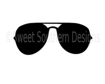Sunglasses silhouette outline SVG instant download design for cricut or silhouette
