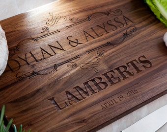 Personalized Cutting Board - Engraved Cutting Board, Custom Cutting Board, Wedding Gift, Housewarming Gift, personalized kitchen, Engagement
