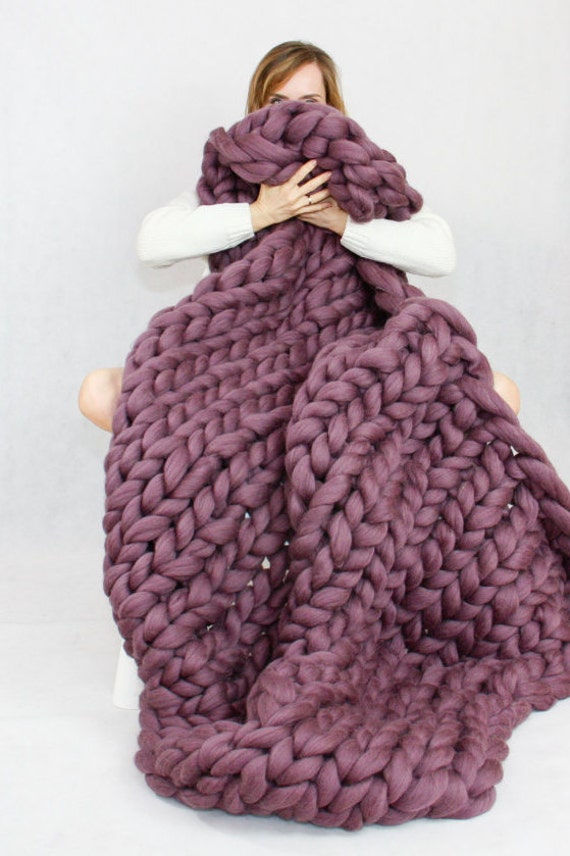 Extra Chunky Gratitude Blanket | Knitting patterns free ...