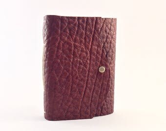 Handmade Leather Journal With Snap, Red Leather Journal, Red Leather Journal, Red Leather Diary, RedLeather Notebook, Leather Travel Journal