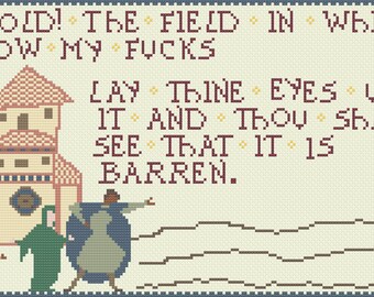 Field of Fucks Cross Stitch Pattern