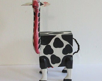 Nursery Decor, Nursery Animals, Nursery Animal Art, Cow Piggy Bank, Animal Piggy Bank, Nursery Gift, Piggy Bank, Baby Boy, Nursery Art