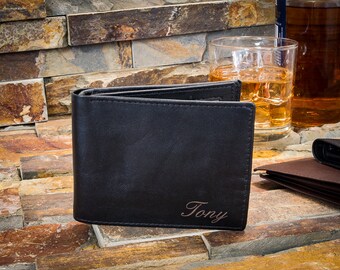 Custom Mens Wallets, Bifold Mens Wallet, Monogram Wallet, Groomsman Wallet, Mens Leather Bifold, Engraved Wallet, Anniversary Gift