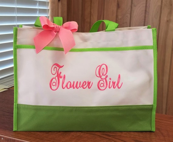 Flower Girl Tote Bag Personalized Flower Girl Bag Wedding Gift