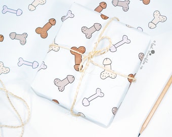 Rude Gift Wrap ∙ Wrapping Paper ∙ Valentines Day Wrap ∙ Anniversary Wrapping ∙ Hen Party Giftwrap ∙ Mature Wrap ∙ Dick Wrapping Paper