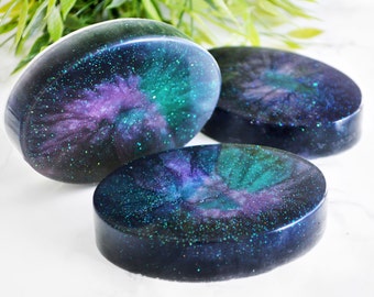 Galaxy Soap Bar - Homemade Soap - Vegan Soap - Best Friend Gift - Unique Gift For Her - Science Gift Glitter Soap - Glycerin Soap Kids Soap