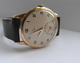 c1952 Large 9ct Gold Omega Watch Cal. 266