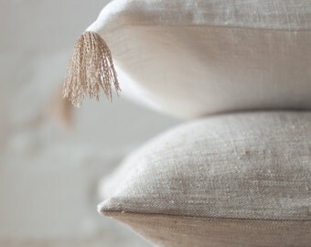 Light natural luxury linen pillow / stonewashed linen pillows / decorative linen pillow cover /linen cushions/linen pillow case/linen fabric