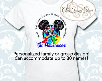 DISNEY Iron On Transfer Mickey Minnie 2016 Matching Family Vacation Trip PERSONALIZED Group Reunion Party Printable Digital # 1847