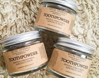 Tooth Powder - teeth whitening - charcoal toothpaste - vegan toothpaste - natural toothpaste - organic tooth powder - tooth health