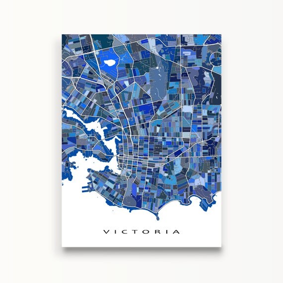 Victoria BC Canada Victoria Map Print City Art Map by MapsAsArt