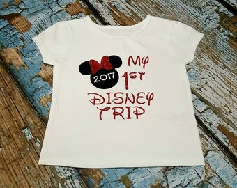 My first Disney trip shirt, Disney Vacation shirt, Minnie Mouse shirt, Disney shirt, my first Disney trip, 1st Disney trip shirt