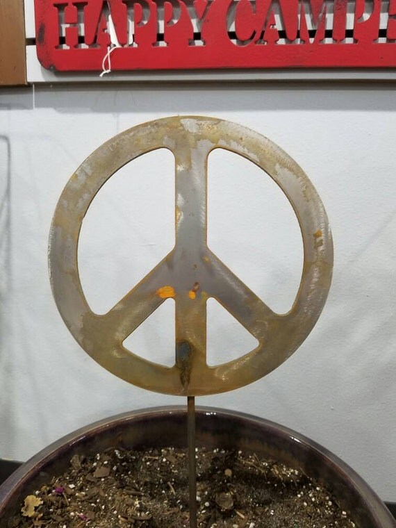 Metal Peace Sign Garden Stake yard sign peace sign peace
