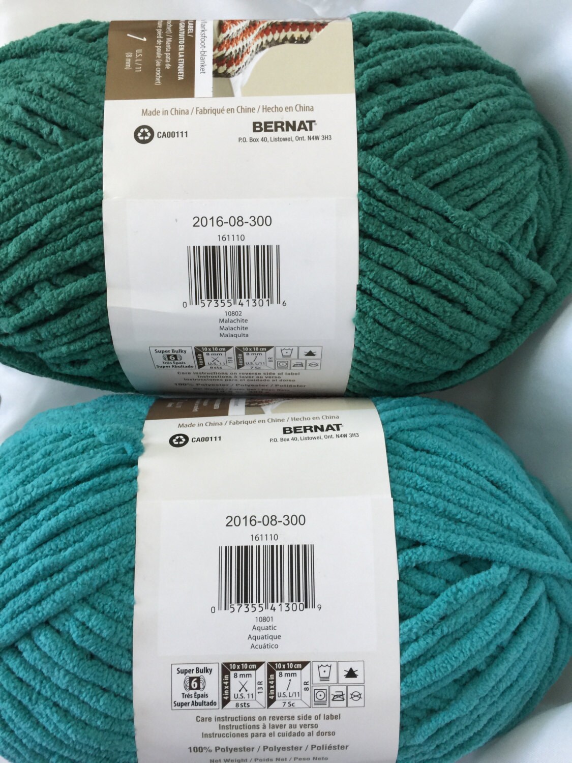Malachite 10802 Bernat Blanket Yarn Big 10.5 oz Skein UPC