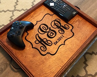 Engraved Serving tray - Home Decor - Wedding gift - Housewarming gift - Monogram gift- Monogram - Personalized wood Tray - christmas gift