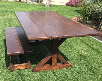 Farmhouse Dining Table- Customizable, Local Pickup Only Southern California