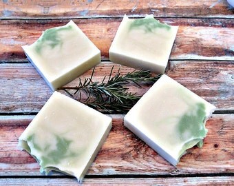 Rosemary Mint Soap - All Natural Soap - Natural Soap Bars - Essential Oil Soap - Aromatherapy Soap - Homemade Soap - Vegan Soap - Artisan