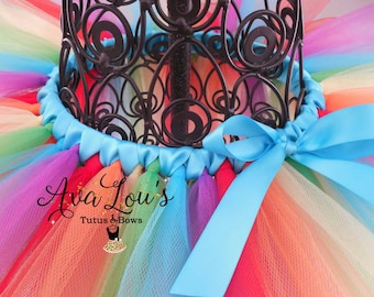 Rainbow tutu, rainbow birthday, multi color tutu, rainbow baby tutu, rainbow skirt, rainbow baby, newborn tutu, rainbow newborn tutu