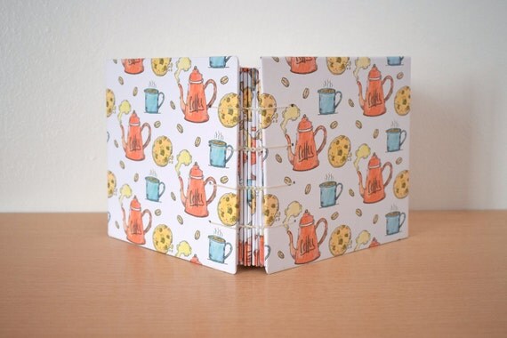 Handmade diary notebook, Coptic journal, Blank notebook, Illustrated notebook, Coptic notebook, Blank page notebook, Hand stitched notebook