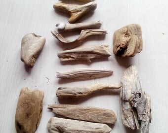 15 driftwood pieces, driftwood for craft, eco friendly rustic supplies, raw, natural