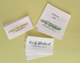 fabric labels, iron on label, quilt labels, fabric tags, knitting label, sewing label, personalized sewing label, custom fabric label, NF12