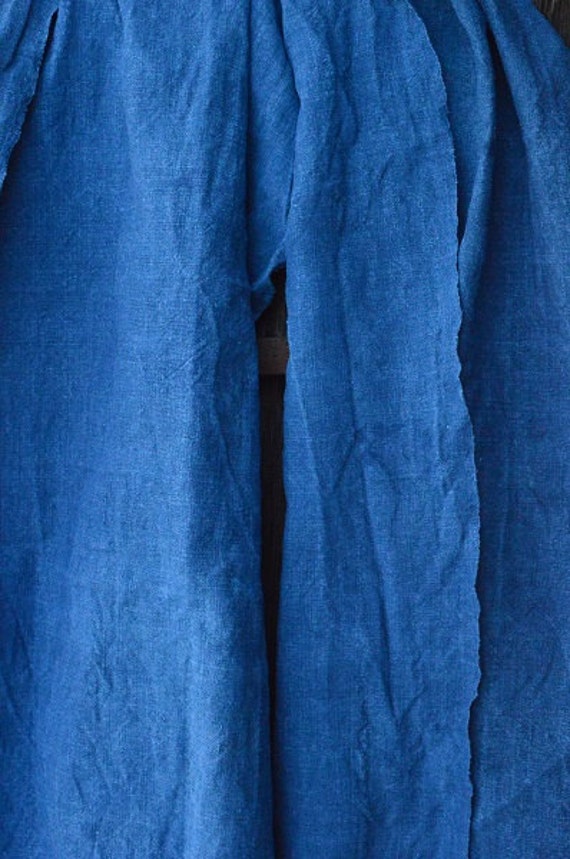 Vintage handwoven and indigo dyed linen from LostFrogg on Etsy Studio