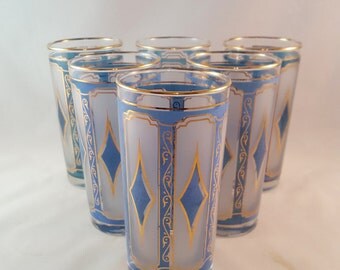 Stained Glass Look Glasses - Set of 6