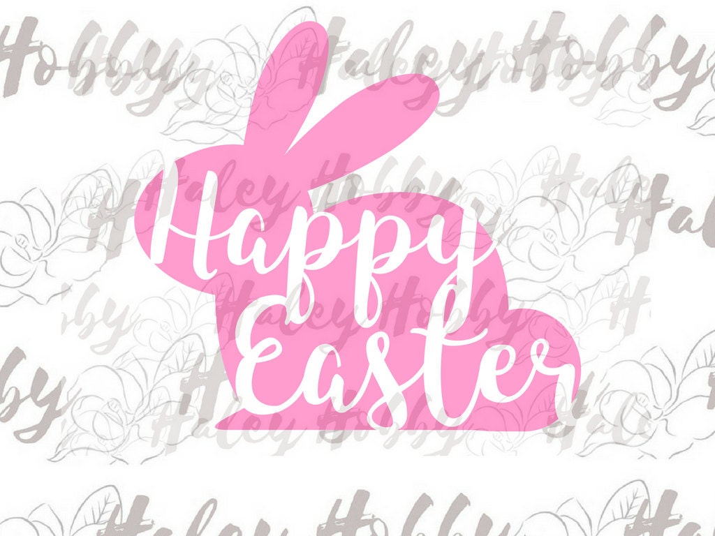 Download Happy Easter Bunny Sign SVG Easter Cut File Digital Download