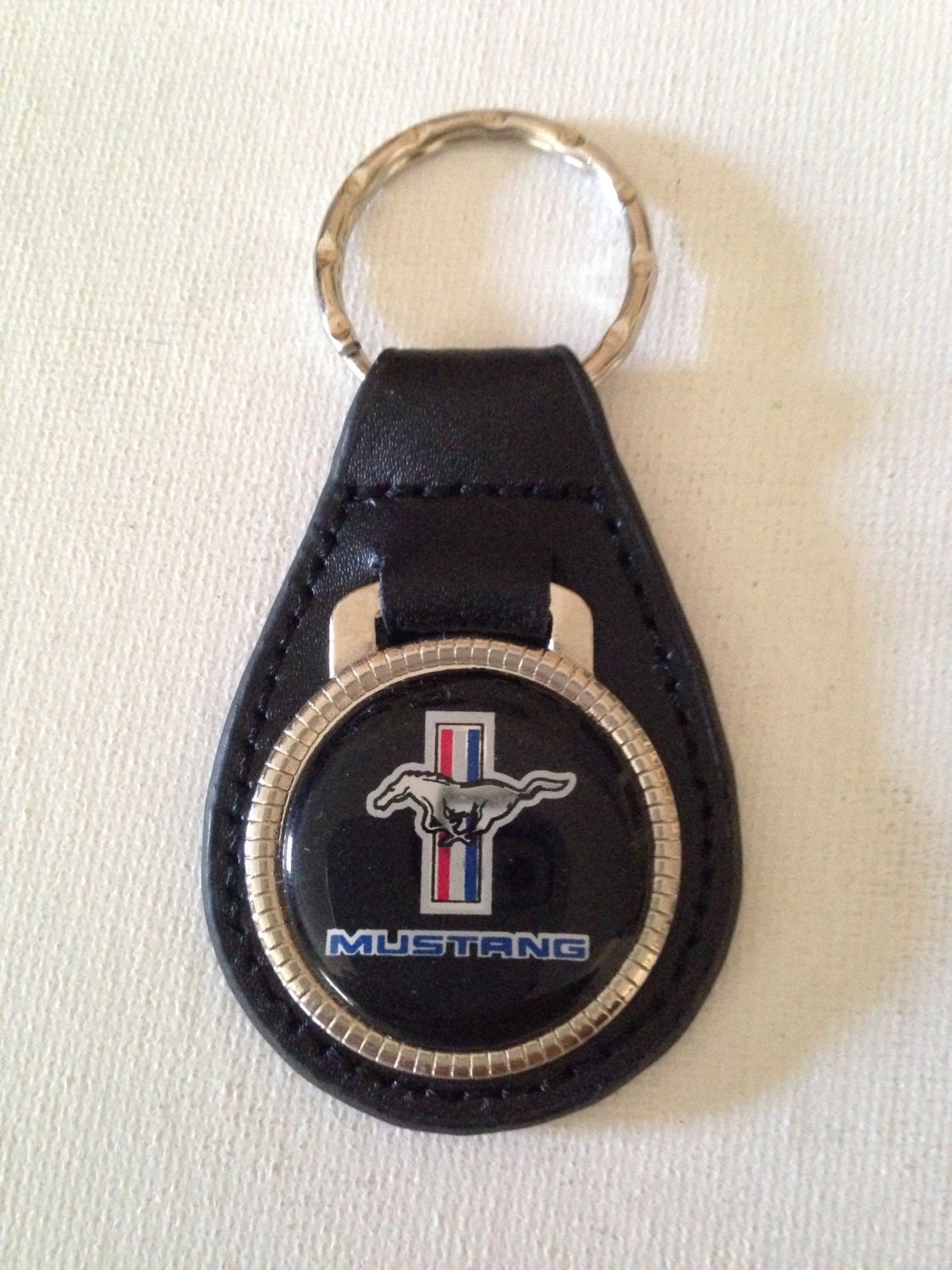 Ford Mustang Keychain Genuine Leather Ford Key by KATSKEYCHAINS