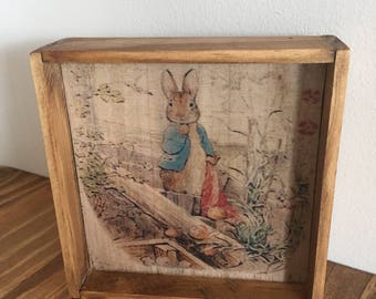 Peter Rabbit, Easter, for the home, easter decor, easter diplay, wood transfer, image transfer, for the kids,