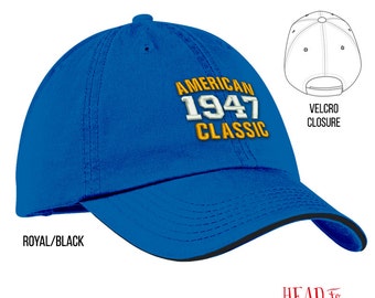 70th Birthday, 1947 Birthday, 70th Birthday Gift, American Classic Embroidered Hat, 70th Birthday Idea, 70 Years Old, 70 Birthday Gift