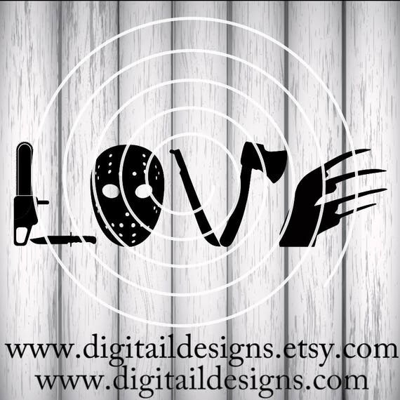 Download Horror Movie Love SVG png eps dxf fcm ai Cut file