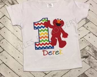Elmo birthday shirt/ Elmo birthday/ Elmo birthday outfit