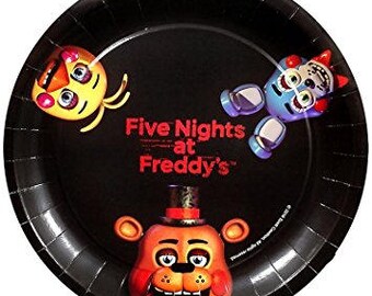 FNAF Party Plates/Five Nights At Freddy's Party Supplies Plates/Five Nights at Freddys Dinner Plates 8 pack