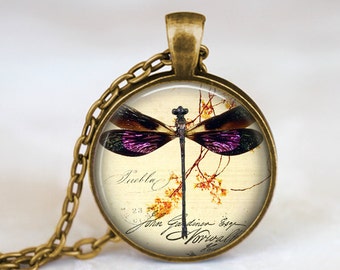 Dragonfly - Steampunk Handmade Pendant Necklace