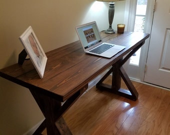 Farmhouse Rustic X Wood Desk
