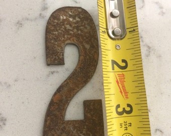 4 inch rusty metal numbers- diy clock