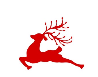 Simple Cut Reindeer SVG, DXF, EPS, Ps, Ai and Pdf Cutting Files for Electronic Cutting Machines