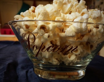 Vintage Personal Glass Popcorn Bowl