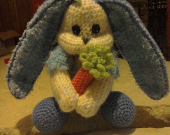 Carrie Flowerbottom Hand Crocheted Rabbit