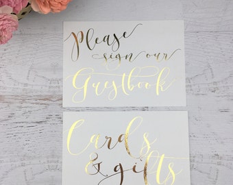 Wedding Sign Set - Cards and Gifts - Cards & Gifts - Guestbook Sign - Wedding Guestbook Sign - Wedding Gift Table Sign - Wedding Guestbook