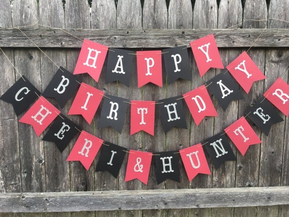 happy birthday banner black and red birthday banner silver red and black happy birthday banner