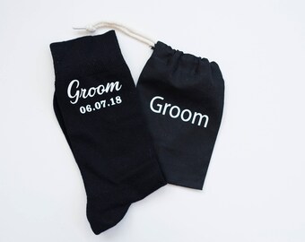 Personalised mens socks Grooms gift Grooms socks