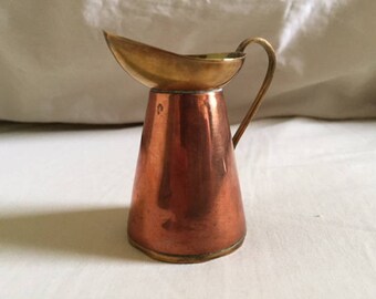 Vintage Antique Miniature Copper Brass Pitcher Made in England
