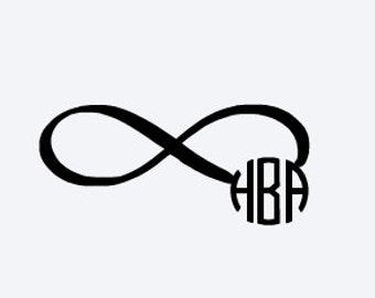 Infinity Decal - Monogram Decal - Infinity Sticker - Infinity Car Decal - Monogram Car Decal