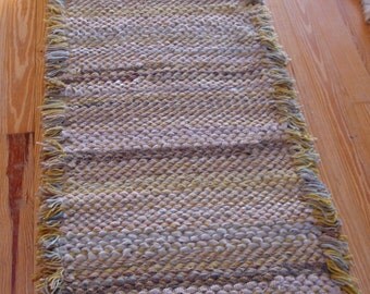 Handwoven Rag Rug, "Lion's Mane"