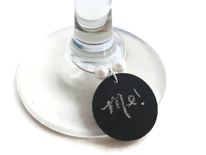 Chalkboard Wine Charms Chalkboard Wine Glass Charm
