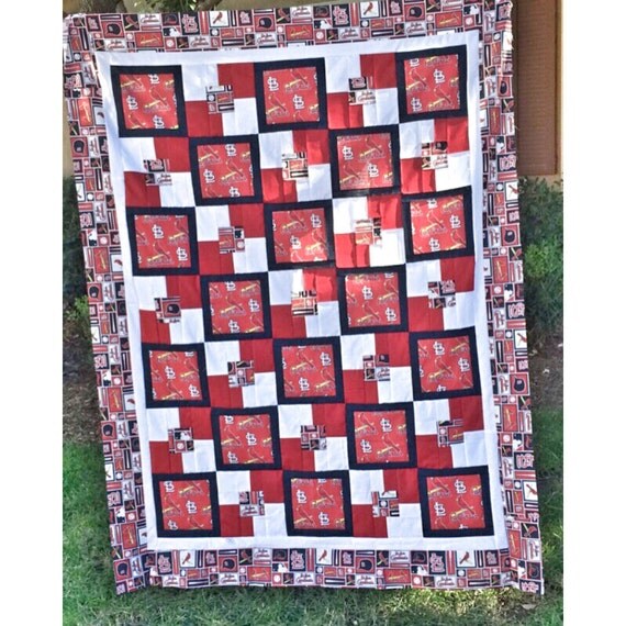 MLB Cardinals Lap Quilt Saint Louis Cardinals by SewMillieMae