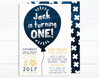 1st Birthday Invitation Boy | Boy Birthday Invitation | Digital Invitations | 2nd Birthday Invite